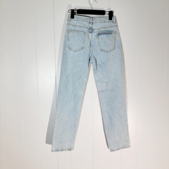 4/$20 Adika High Rise Toxic Love Skull Rose Distressed Straight Jeans - Picture 7 of 7